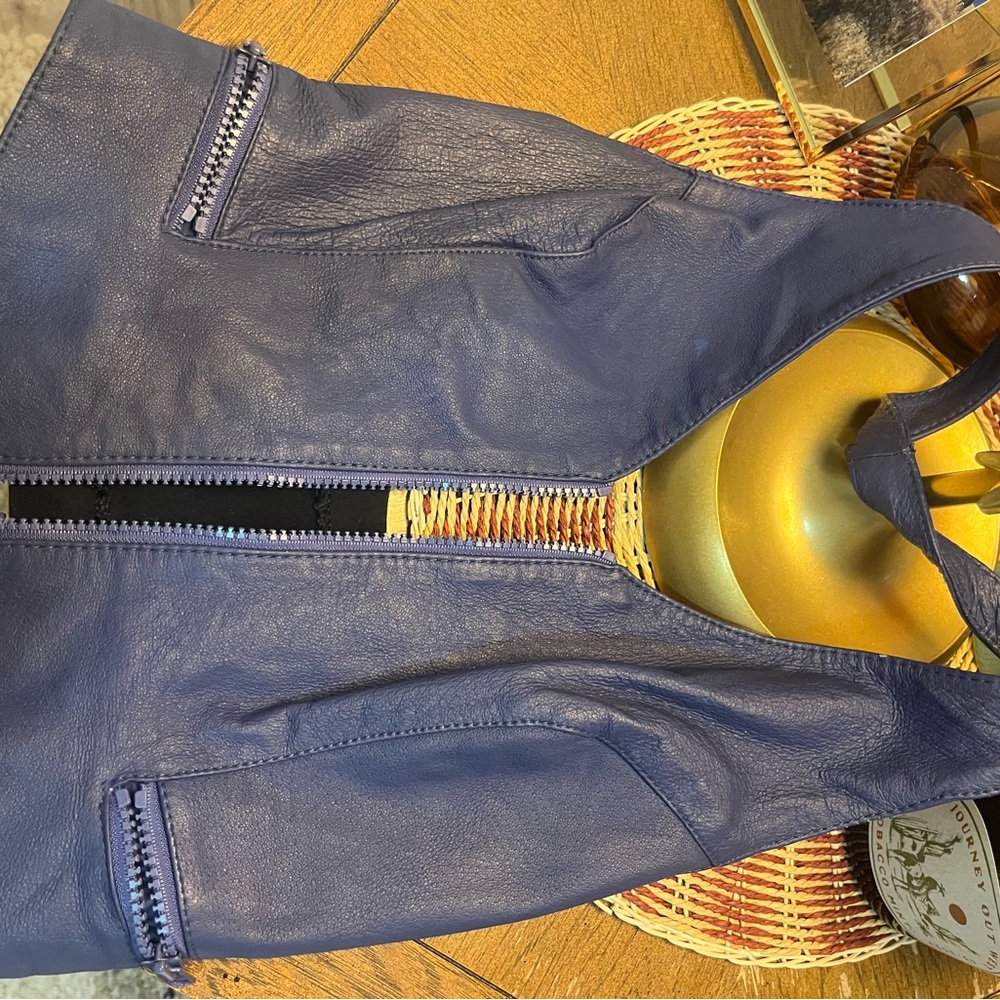Wilsons Blue Leather Vest